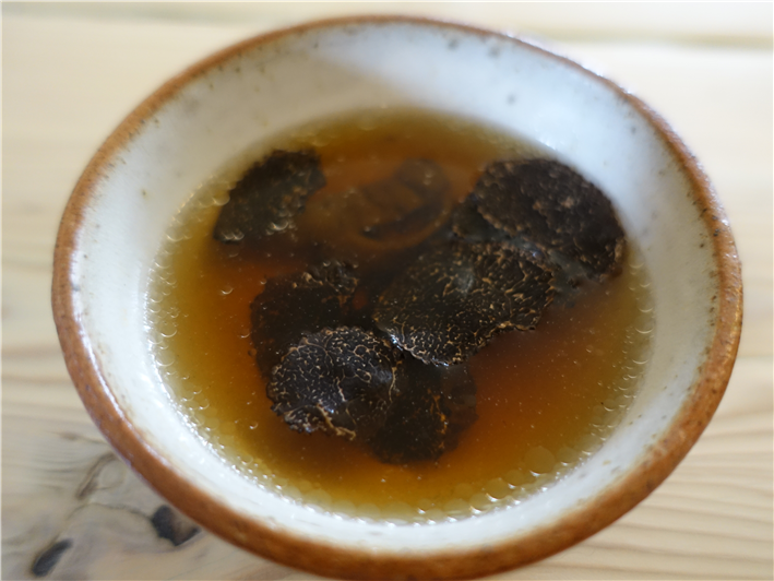 morel and truffle consomme